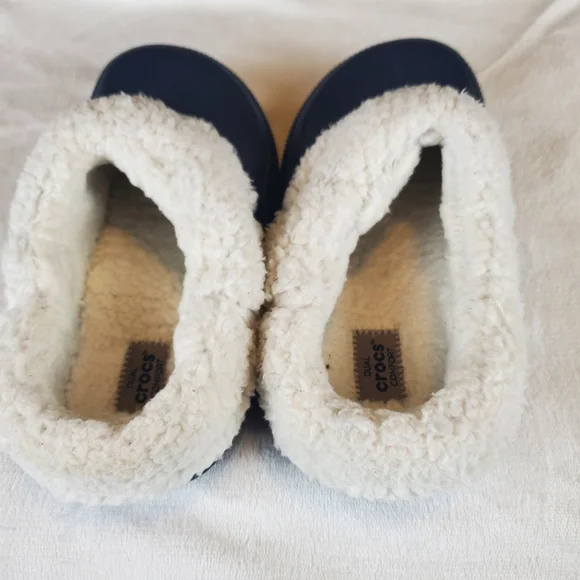 Crocs Dual Comfort Navy Blue Rubber Clog Shoes Size Men's 6/Women's 8 - Picture 5 of 7